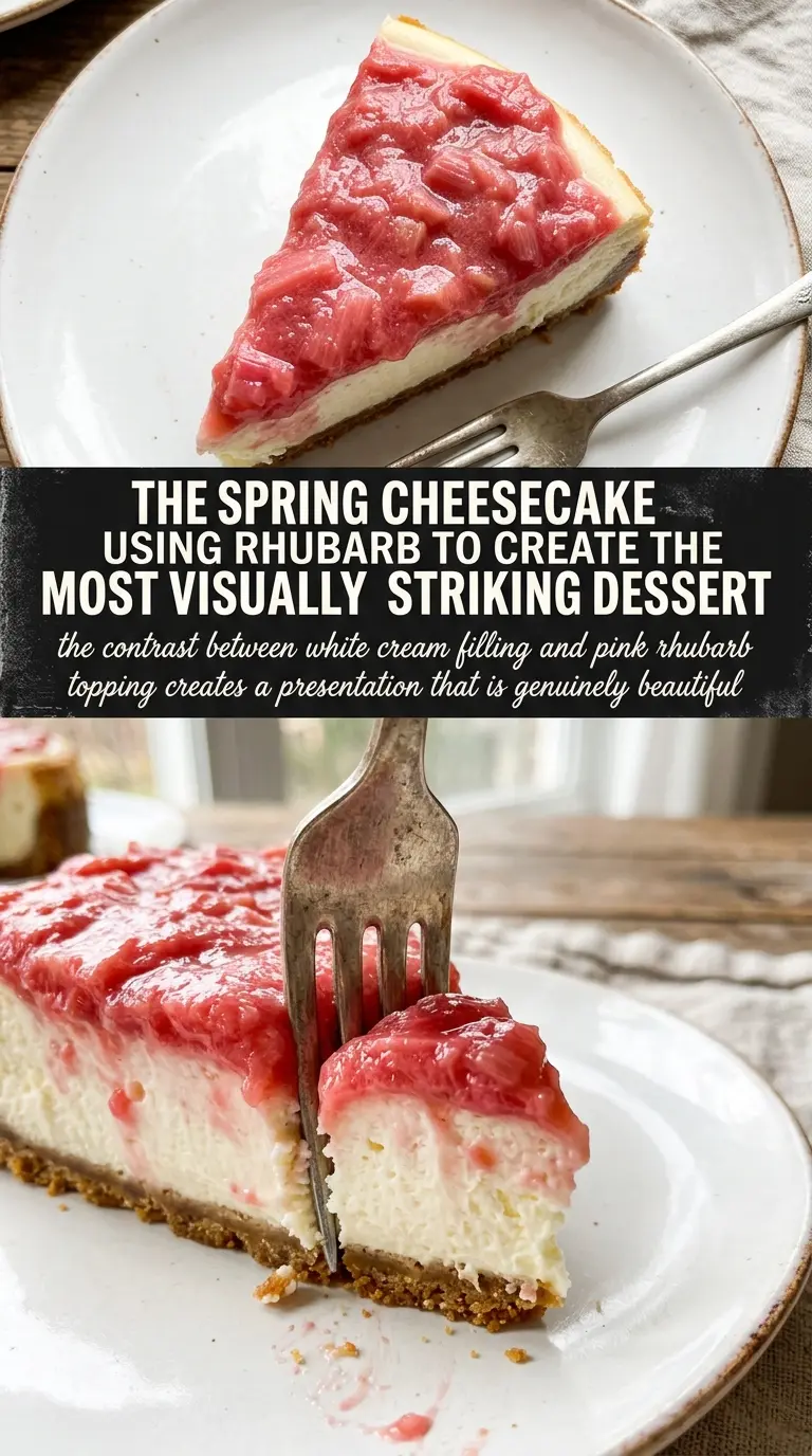 Rhubarb Cheesecake creamy tart