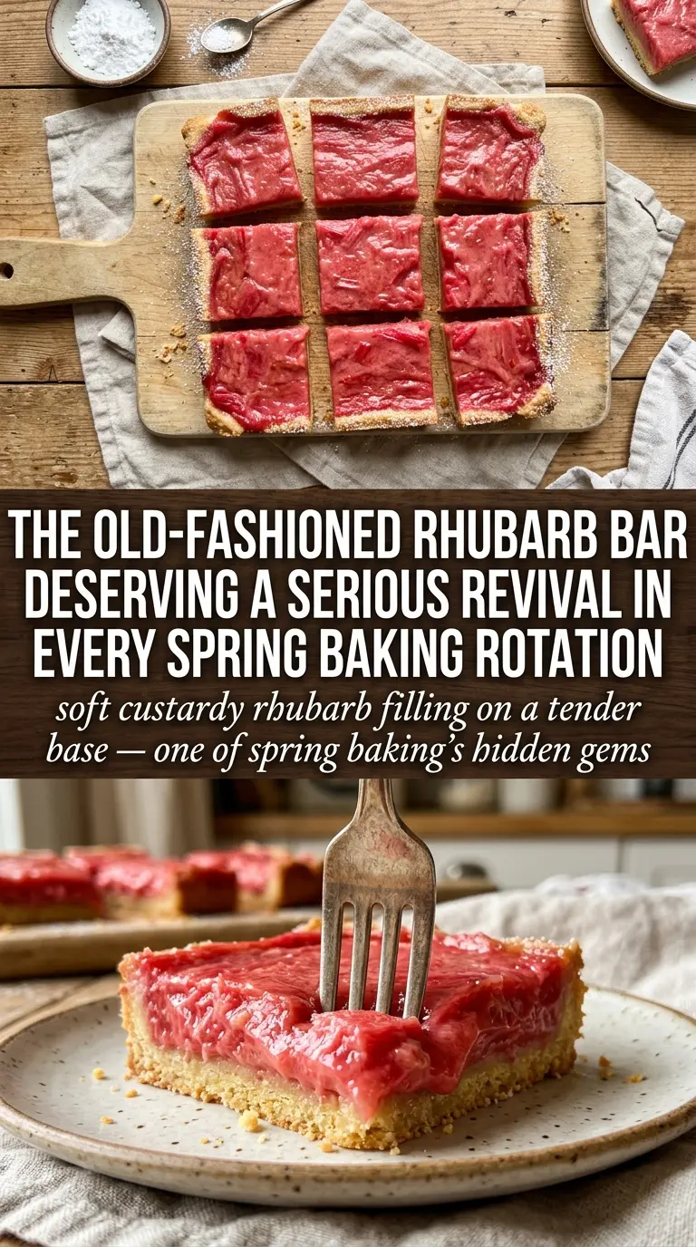 rhubarb pudding bars cooked tender