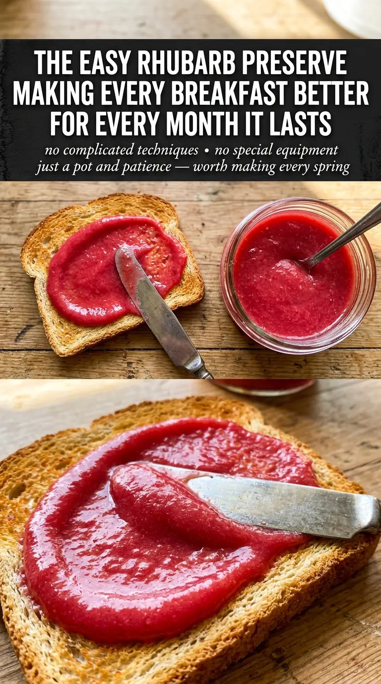 Simple Rhubarb Butter sweet-tart smooth