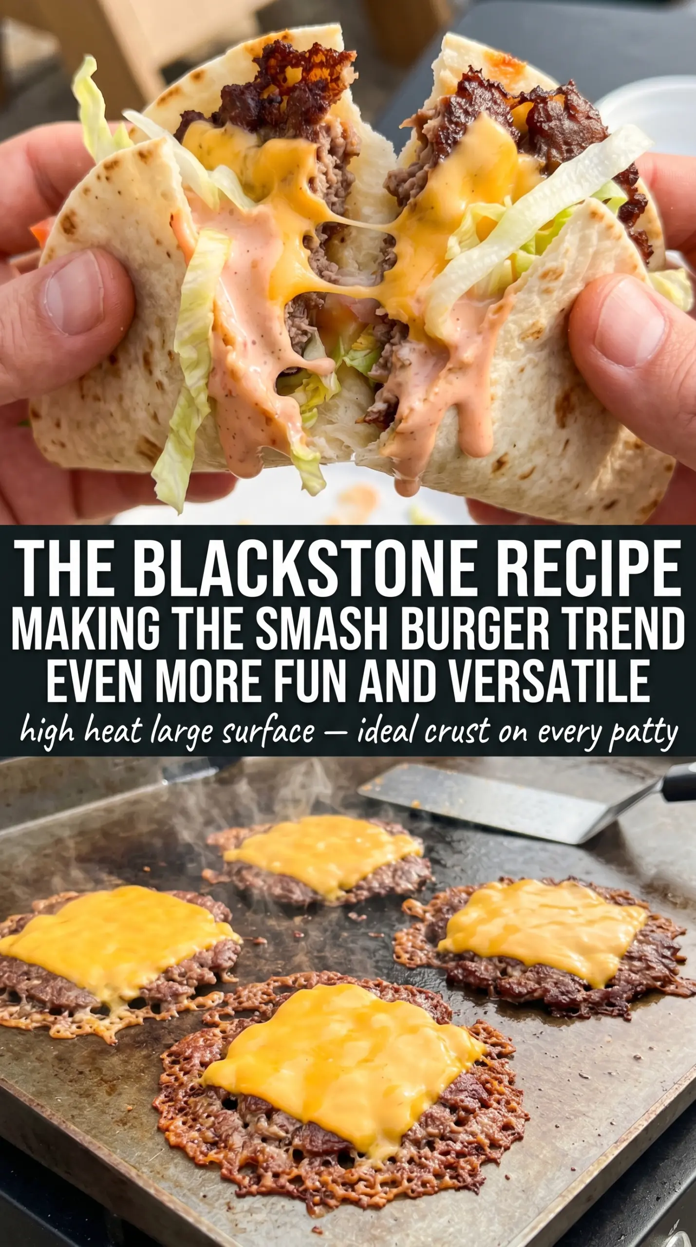 Smash Burger Tacos crispy beef cheesy