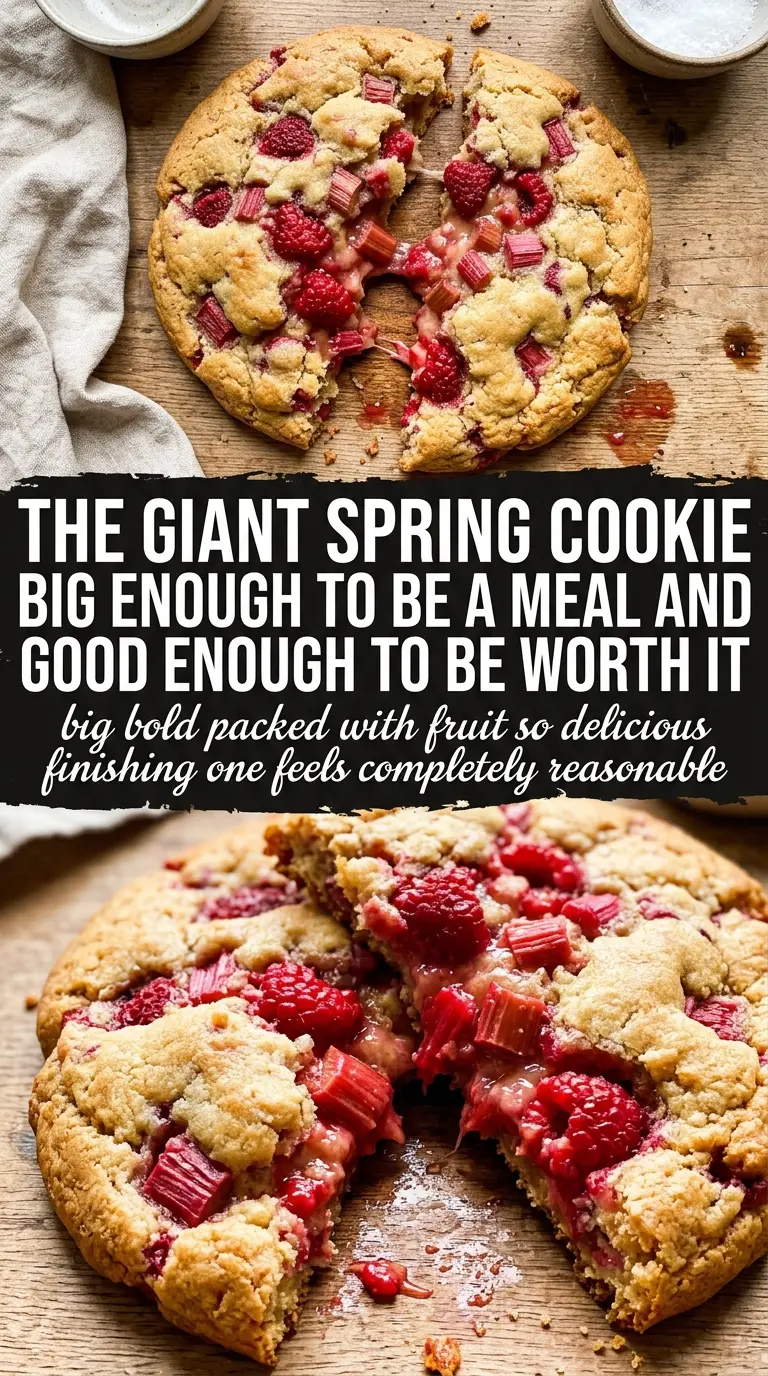 xxl rhubarb raspberry cookies cooked tender