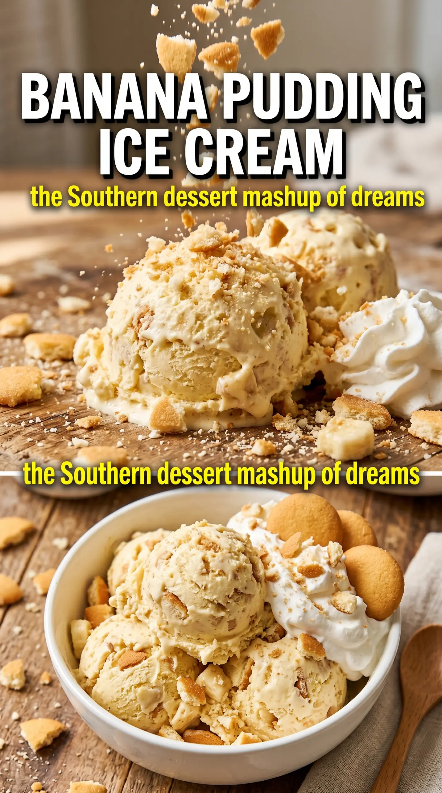 Banana Pudding Ice Cream creamy banana wafers