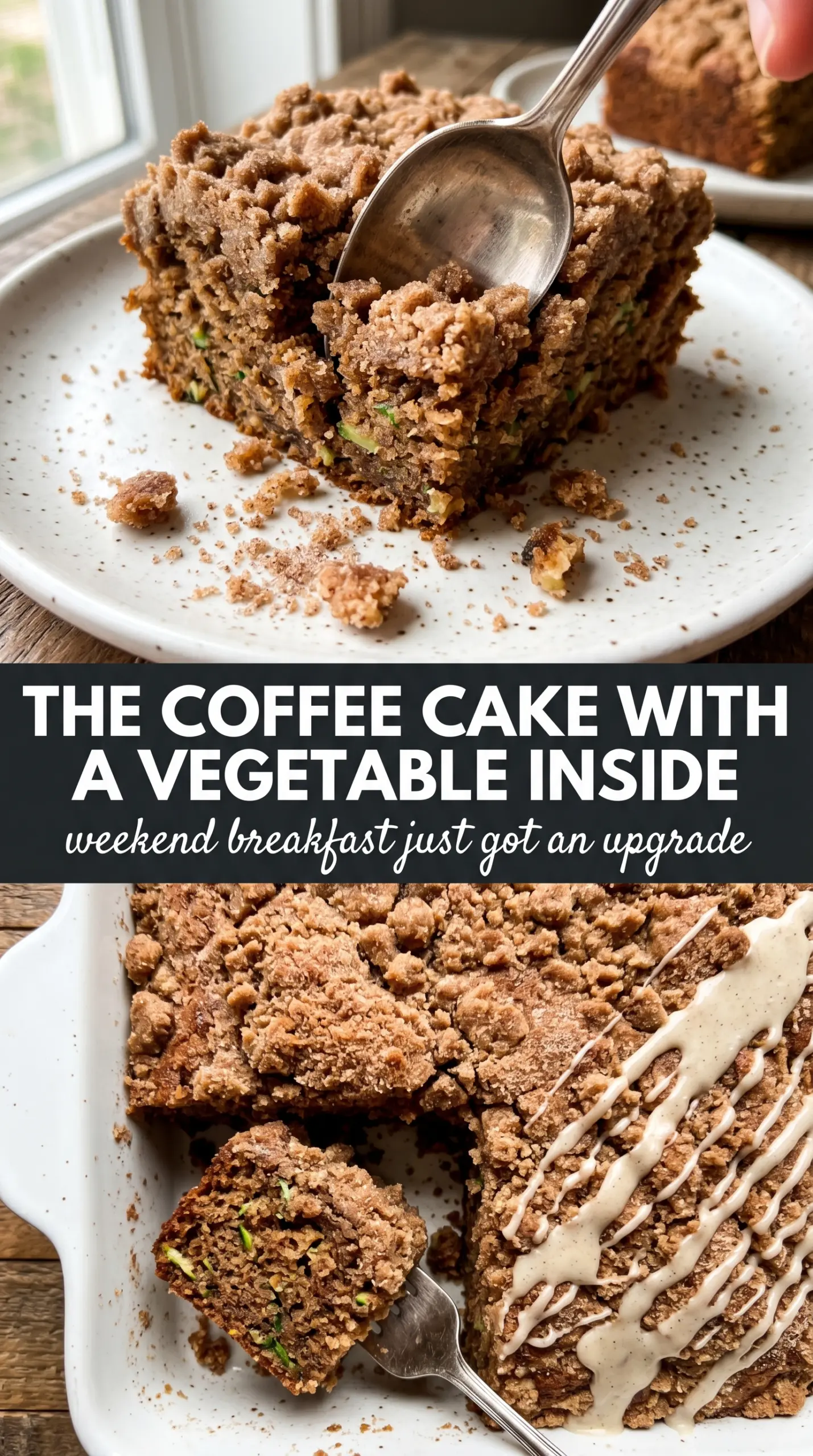Cinnamon Sugar Zucchini Coffee Cake tender streusel crumb