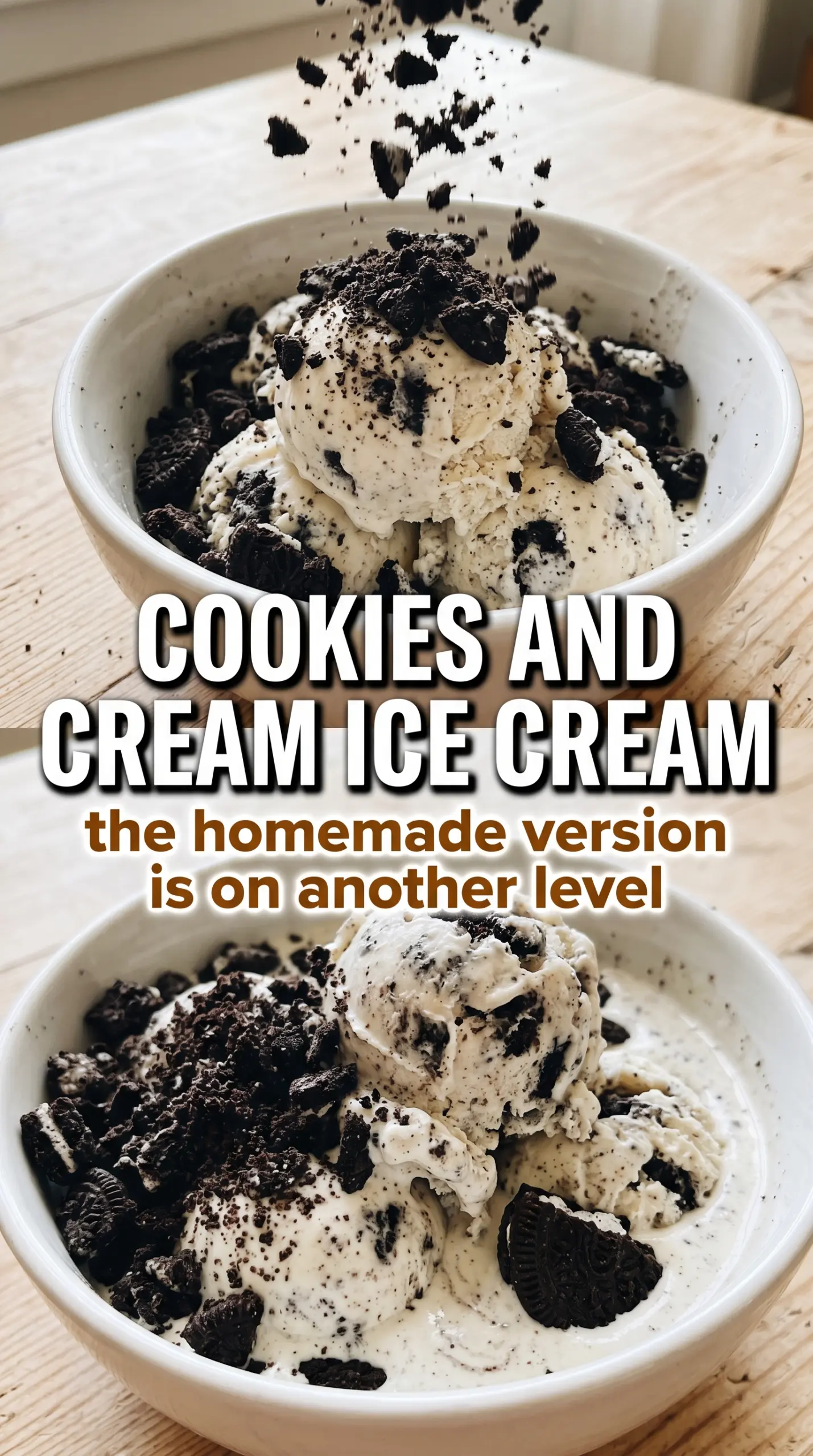 Cookies and Cream Ice Cream creamy cookie chunks