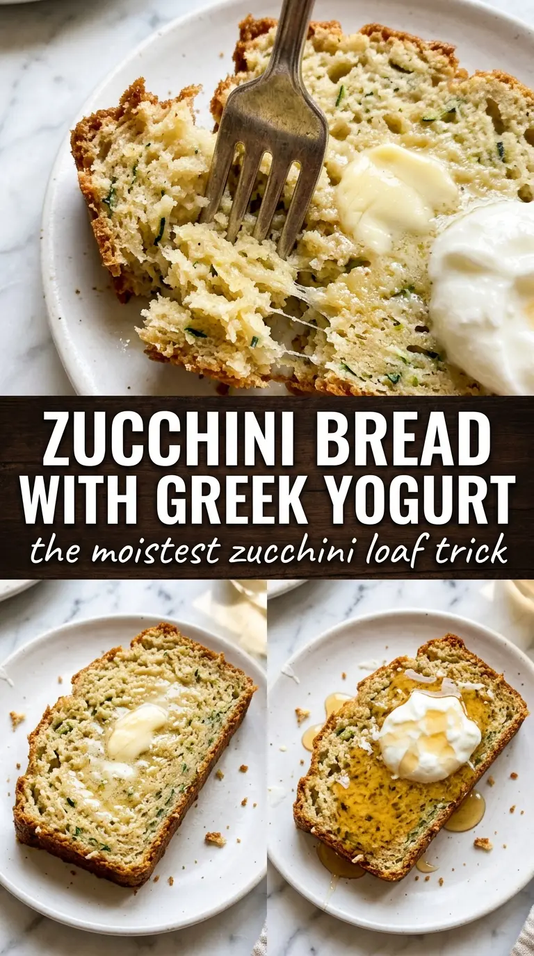 Zucchini Bread with Greek Yogurt moist tangy crumb