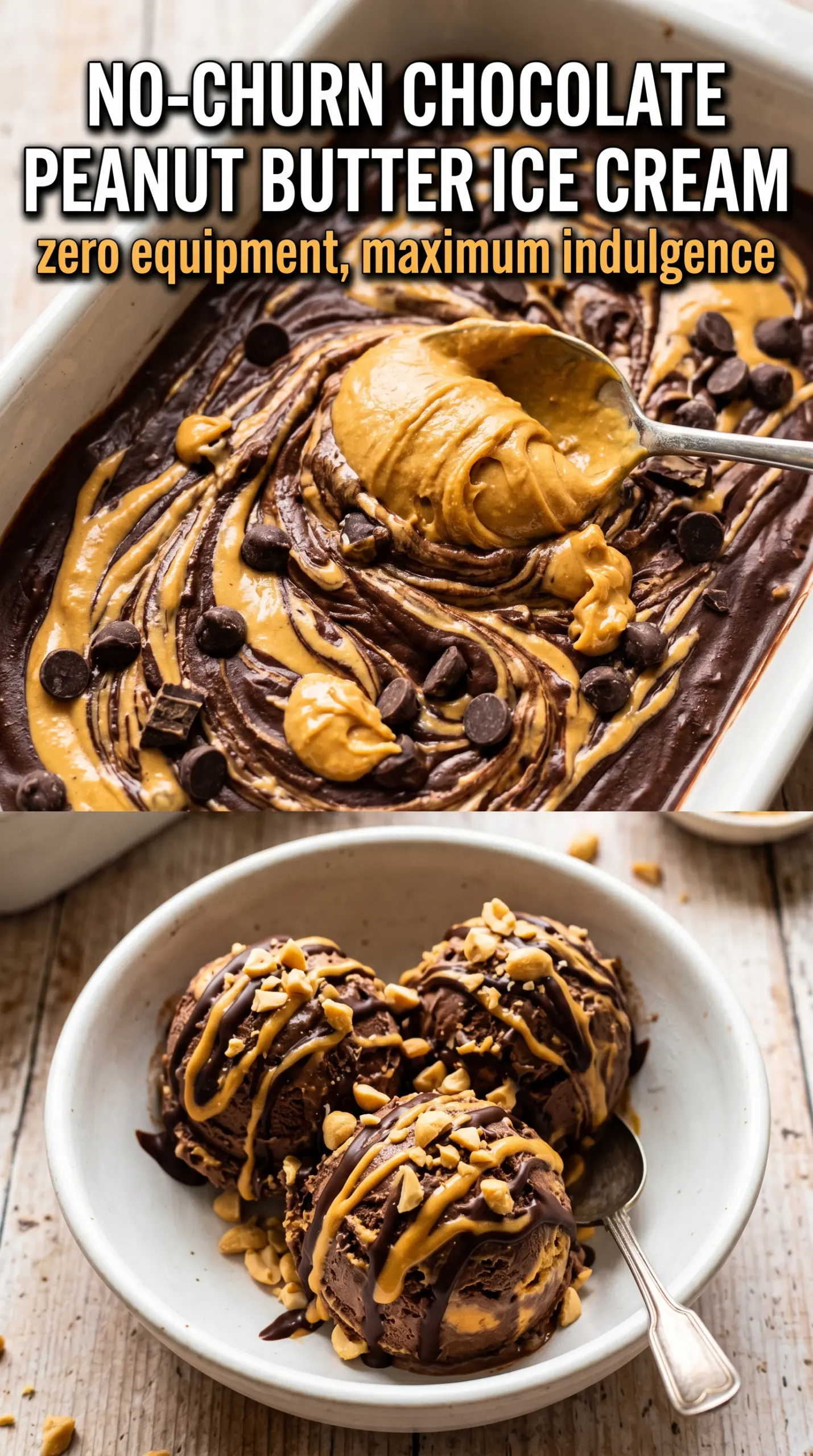 Scoop of homemade ice cream in a bowl