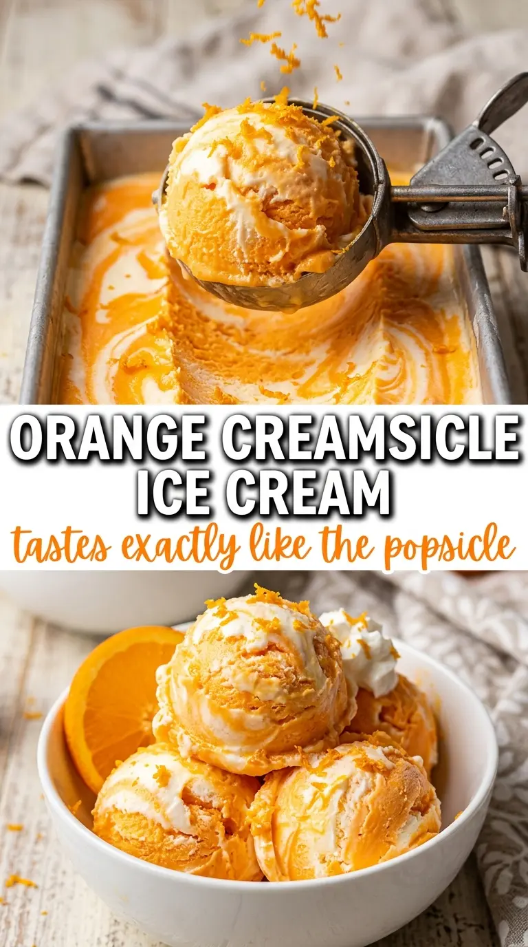 Orange Creamsicle Ice Cream, creamy citrus swirls
