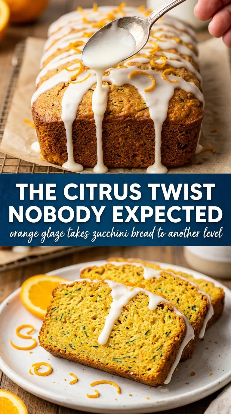 Orange Zucchini Bread citrus glaze bright crumb