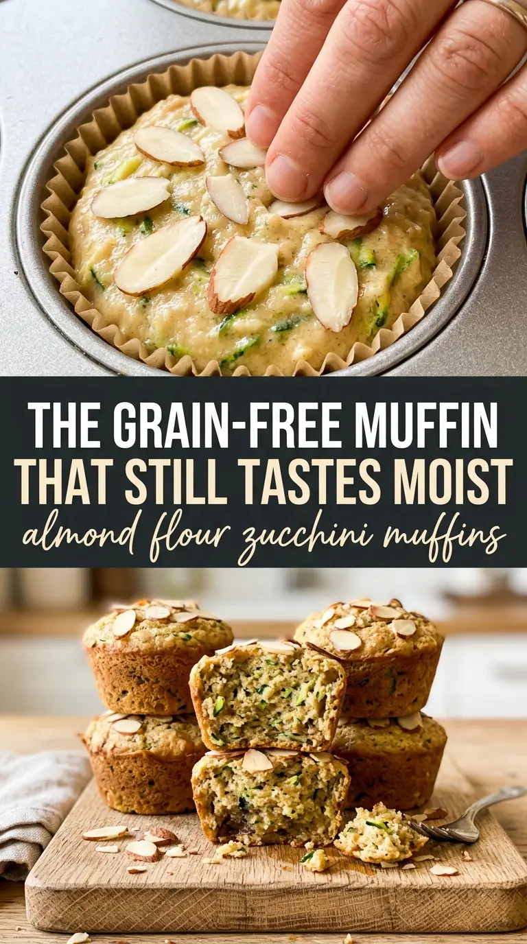 Almond Flour Zucchini Muffins moist nutty crumb