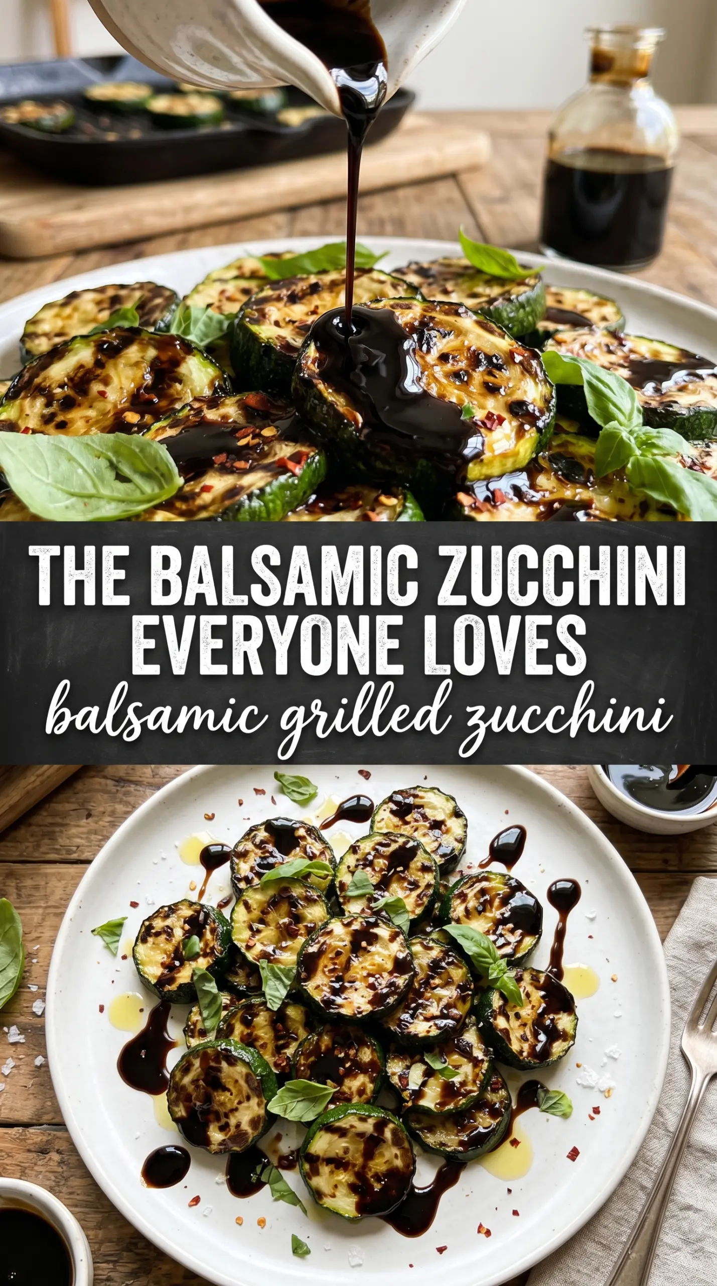 Balsamic Grilled Zucchini sticky caramelized