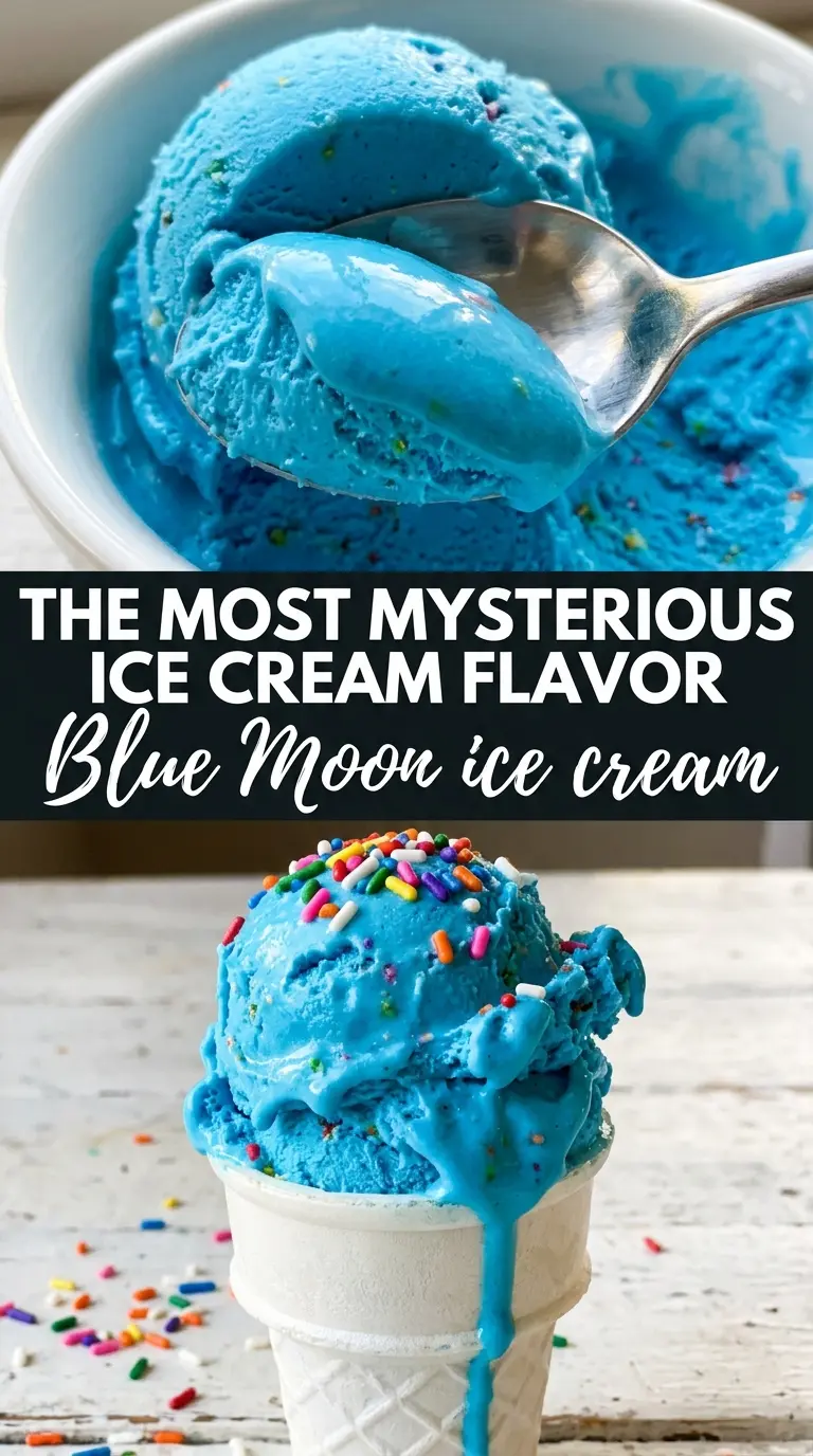 Blue Moon Ice Cream electric blue creamy nostalgic