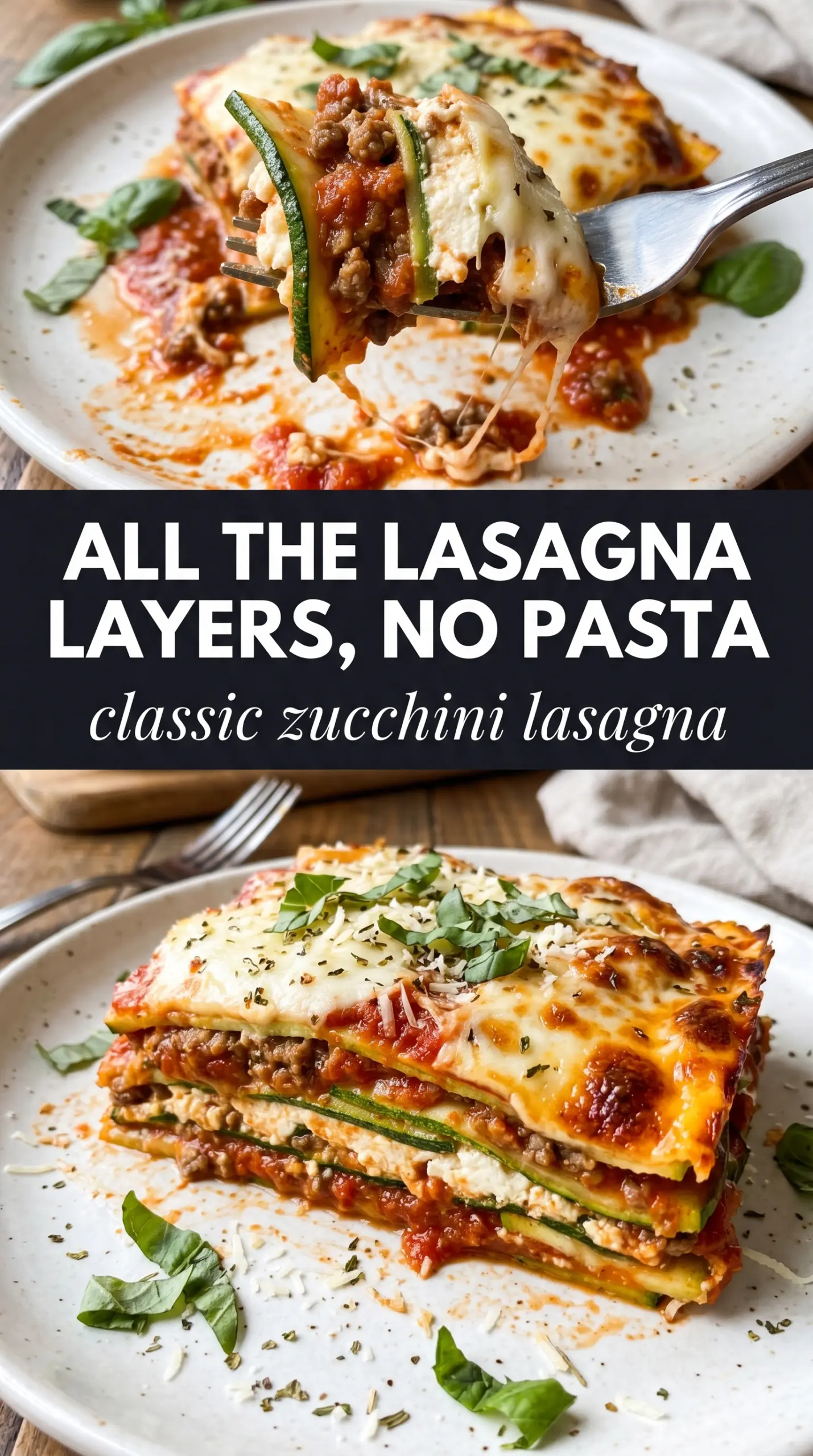 Classic Zucchini Lasagna layered, cheesy, hearty