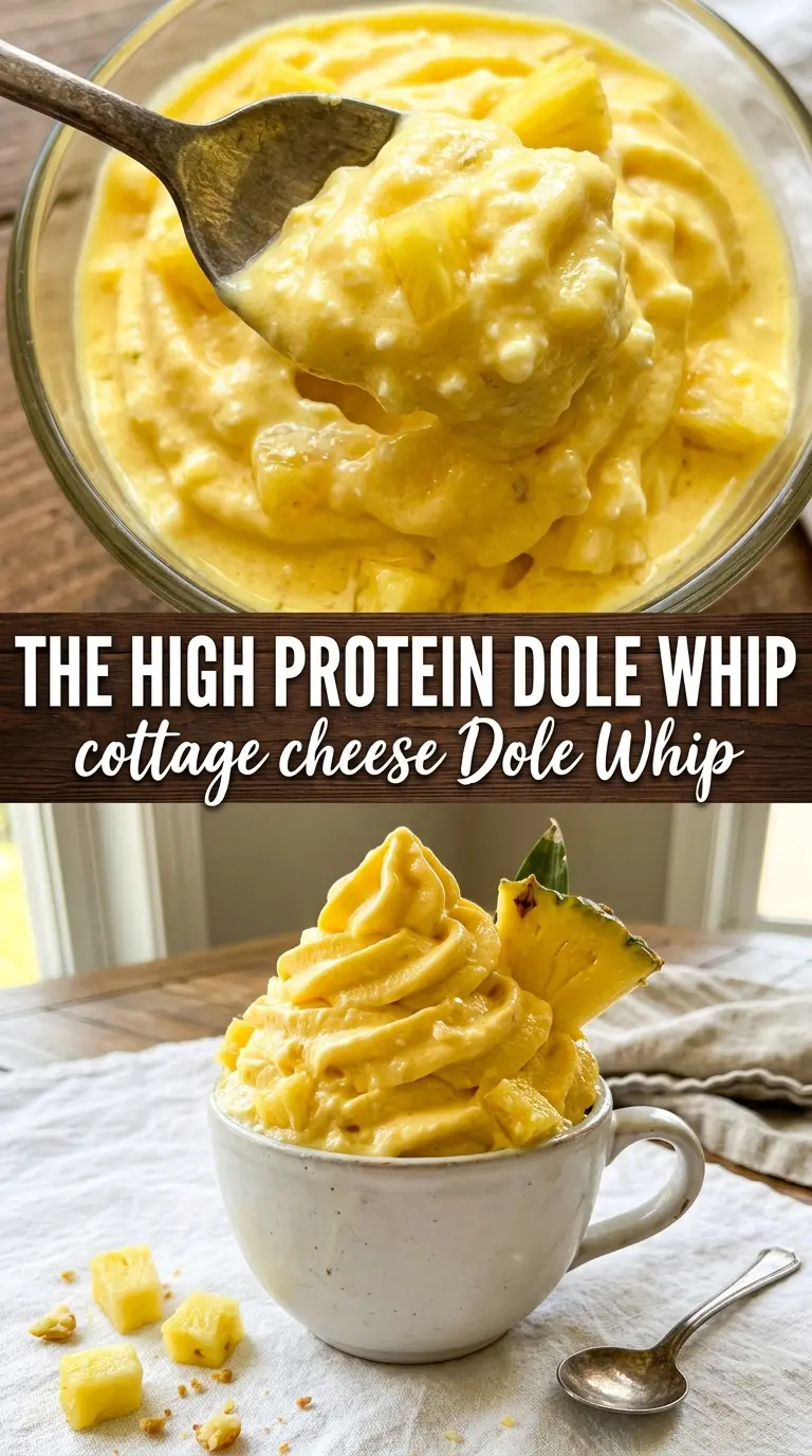 Cottage Cheese Dole Whip creamy pineapple soft serve