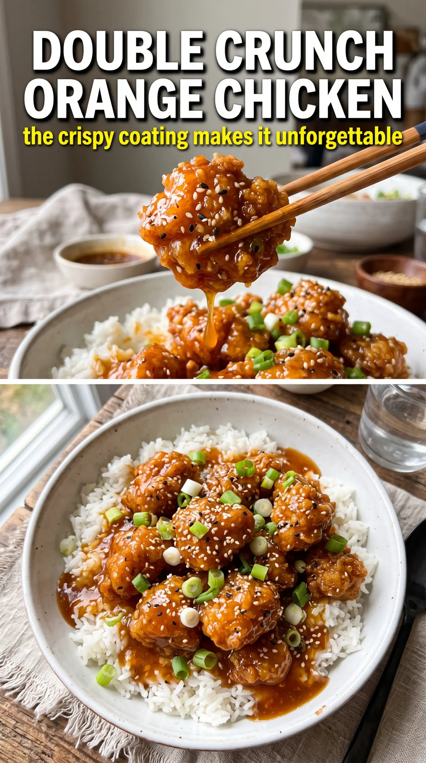 Double Crunch Orange Chicken crispy glossy citrus