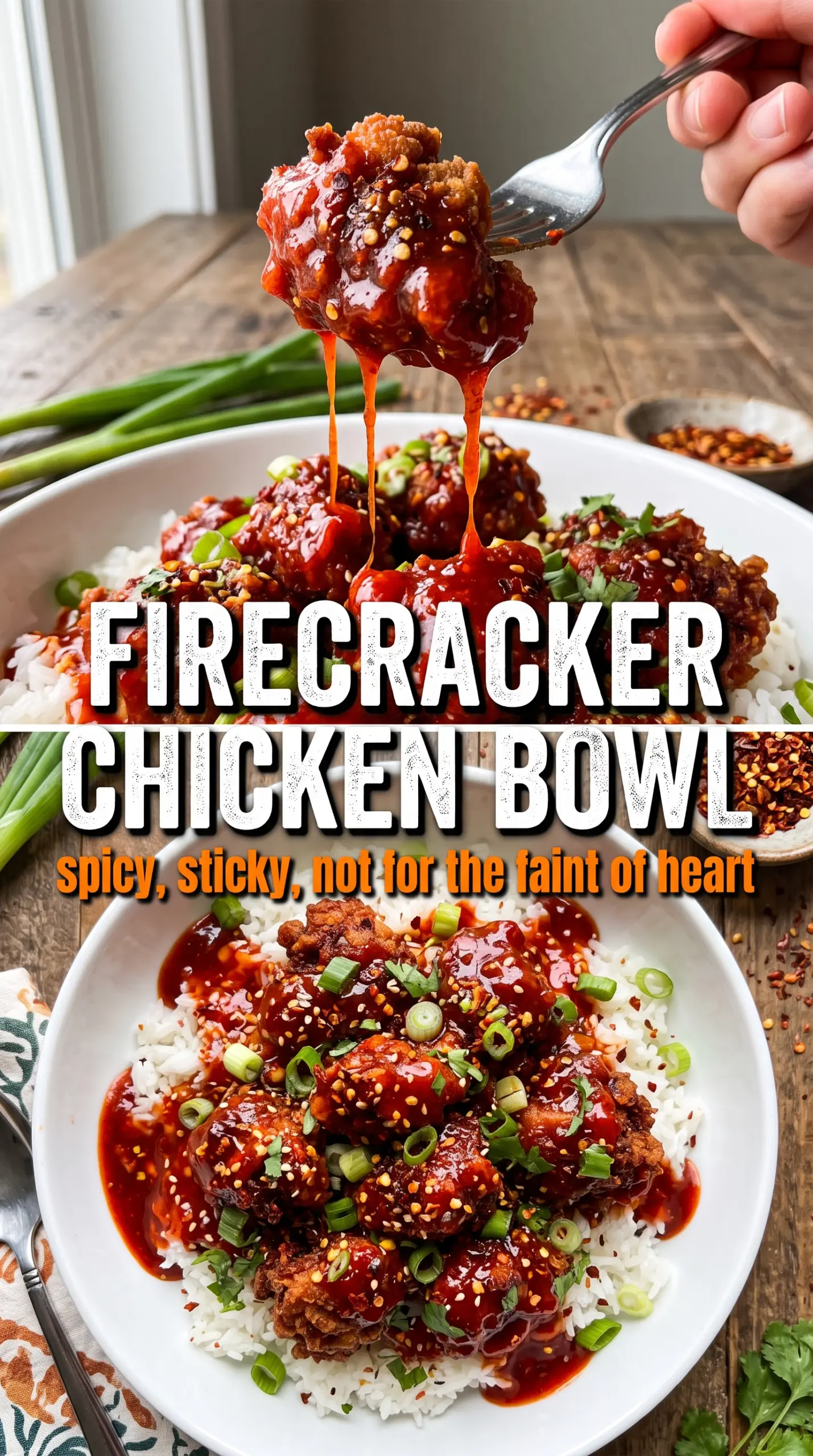Firecracker chicken crispy sticky