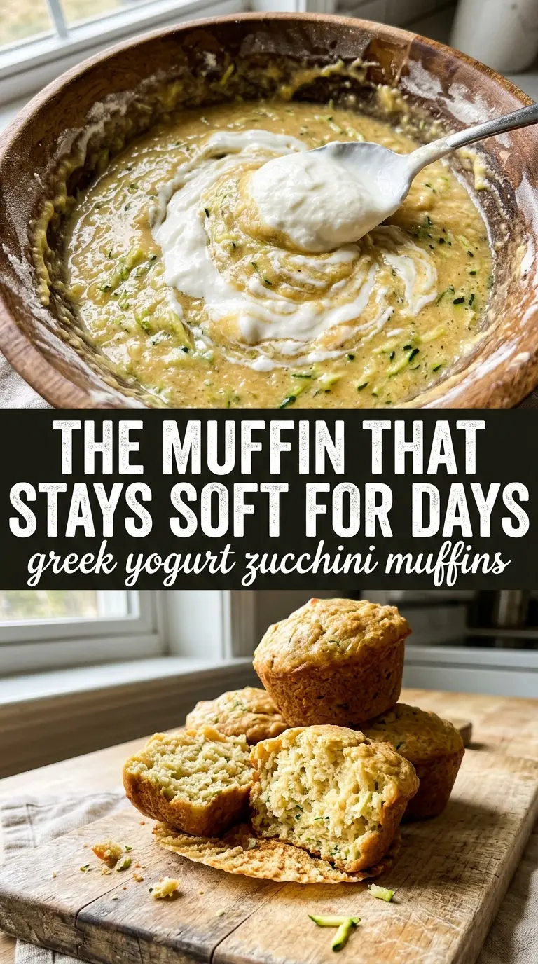 Greek yogurt zucchini muffins moist tender crumb