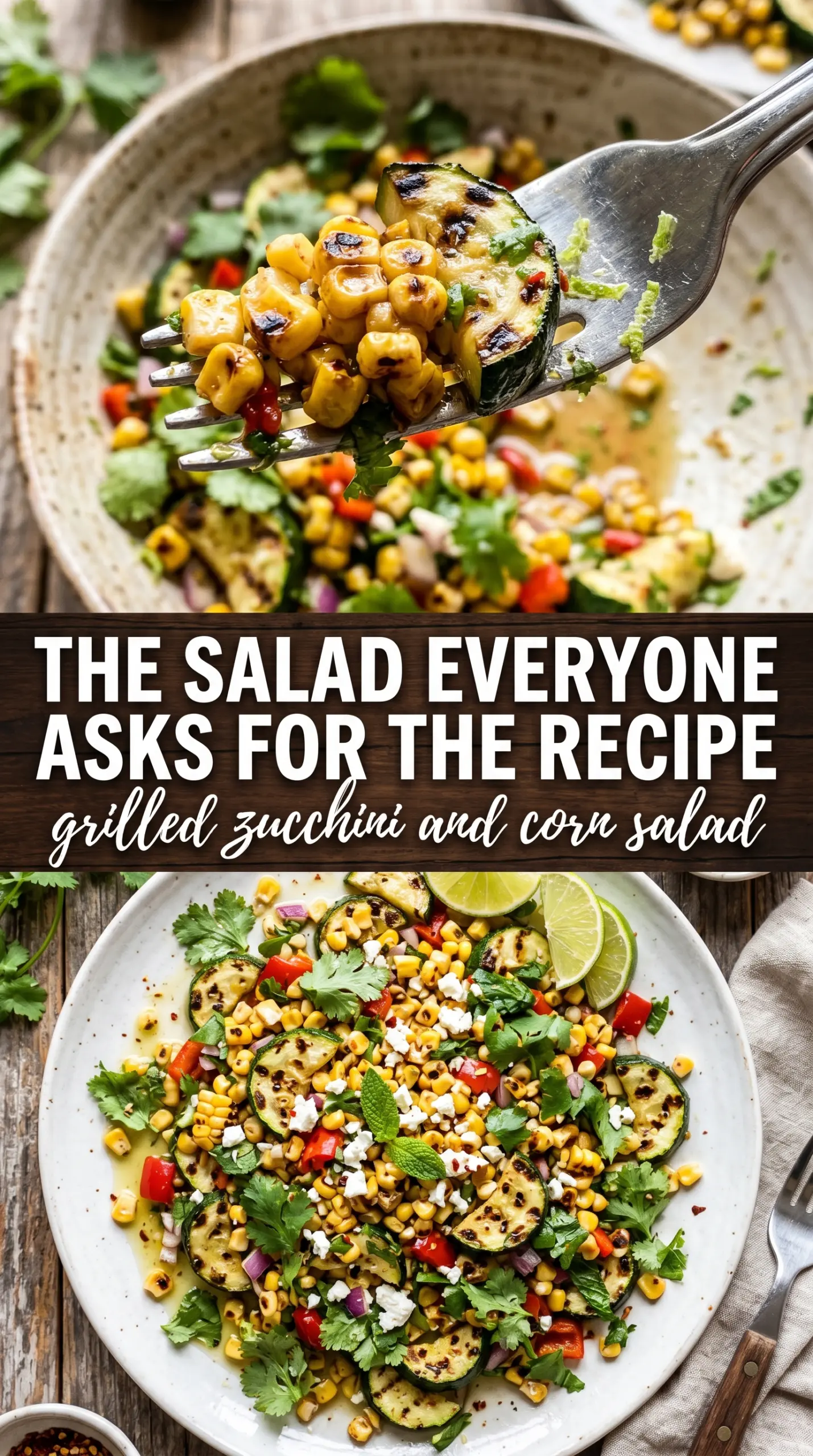 Grilled Zucchini and Corn Salad with charred smoky lime