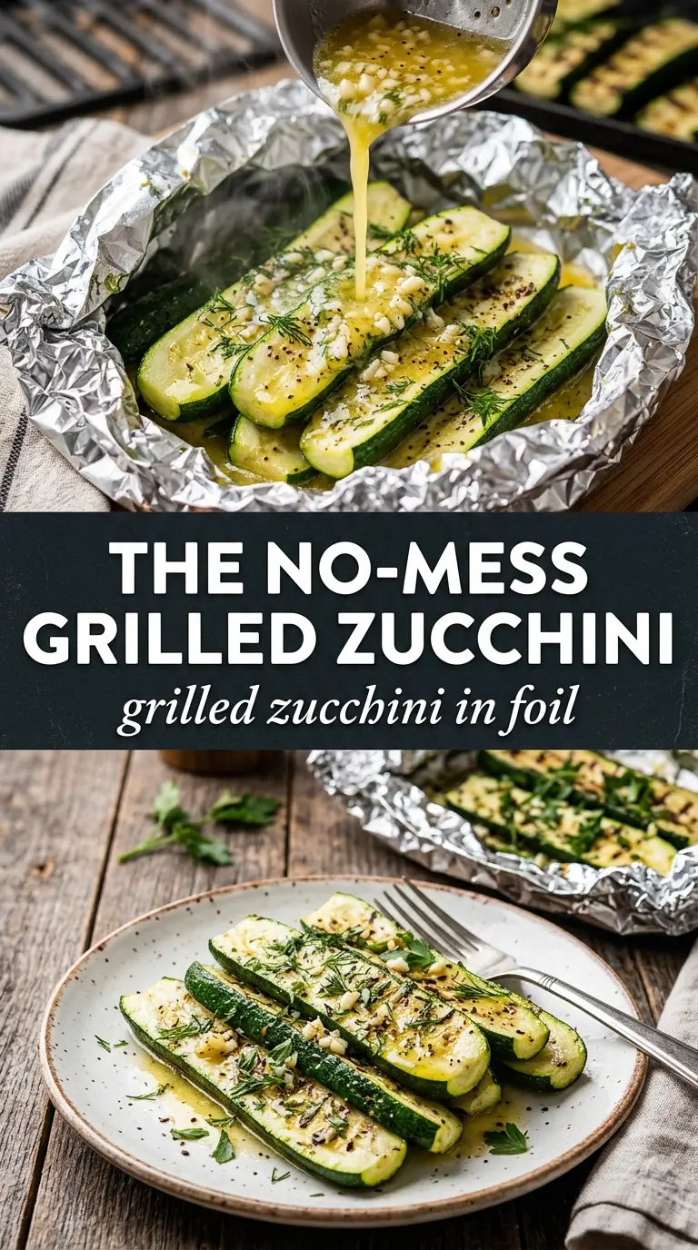 Grilled Zucchini in Foil tender garlicky zucchini