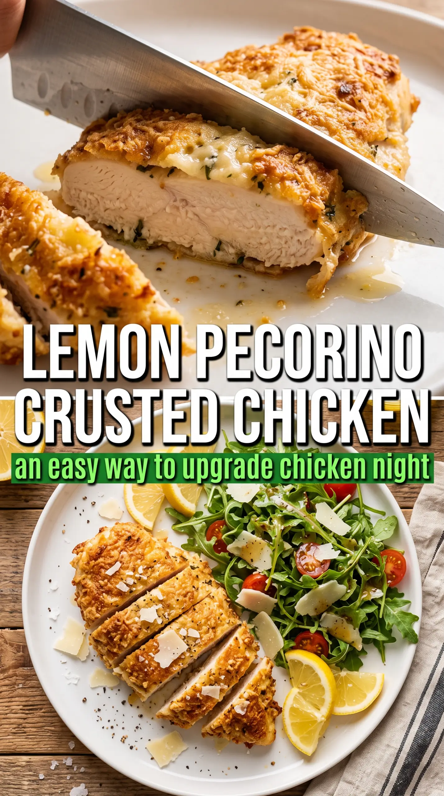 Lemon Pecorino Crusted Chicken crispy golden citrus