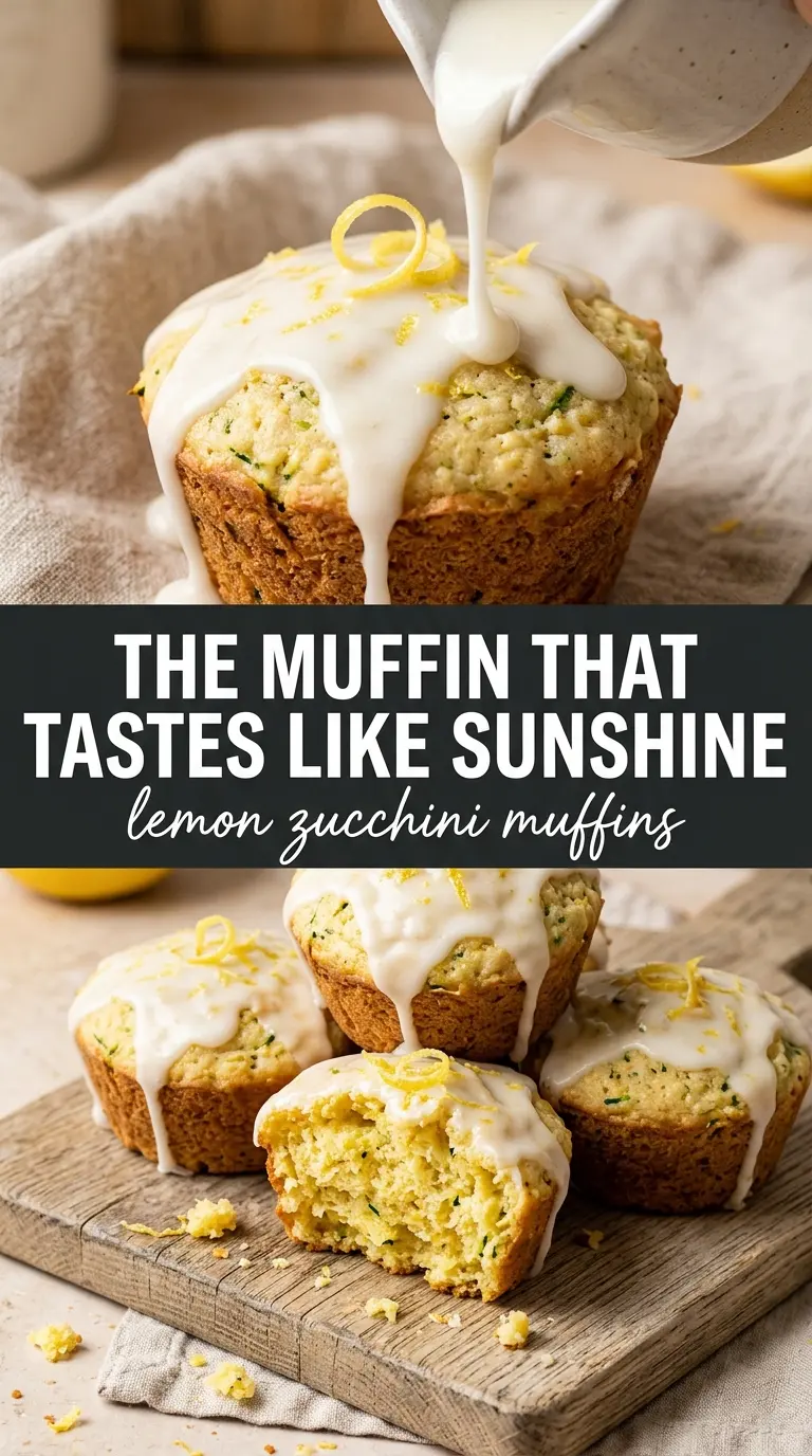 Lemon Zucchini Muffins bright citrus glaze
