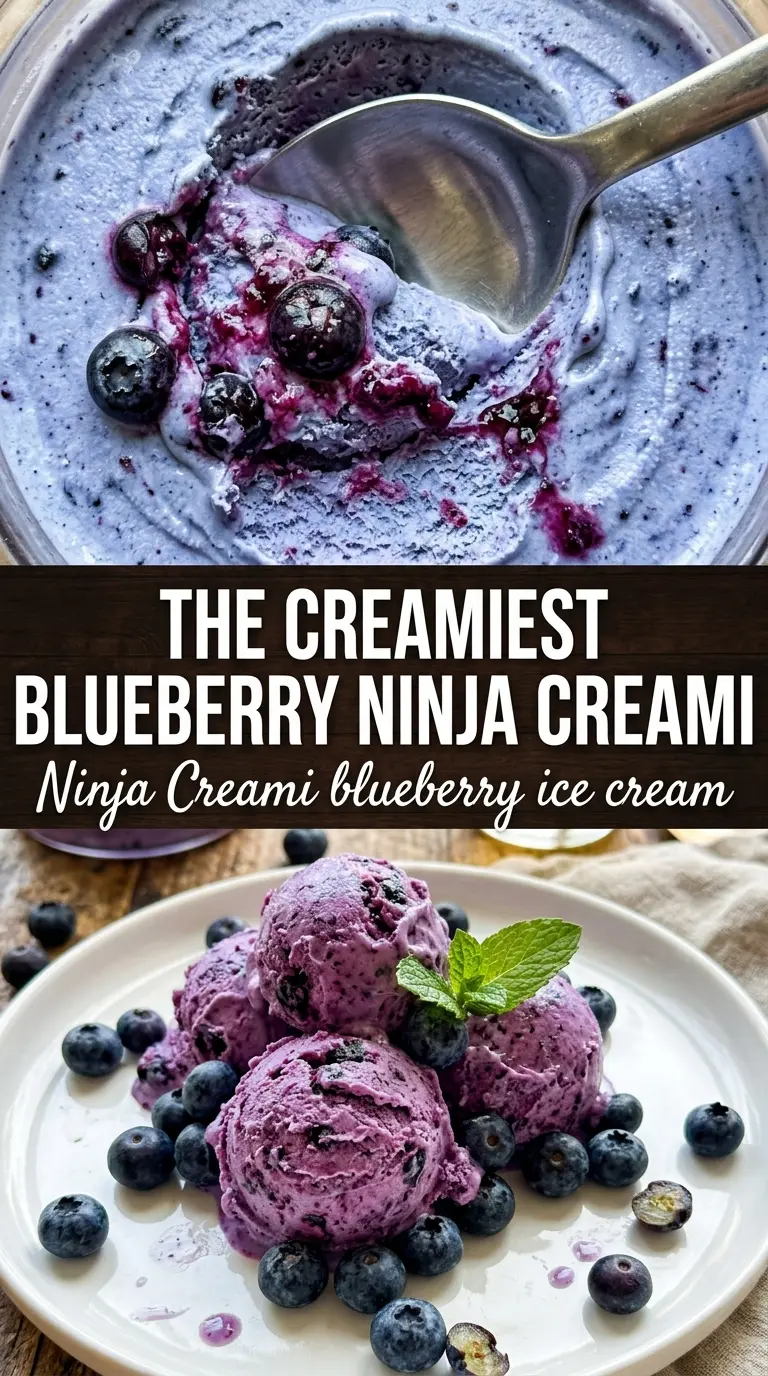 Ninja Creami blueberry ice cream vivid silky