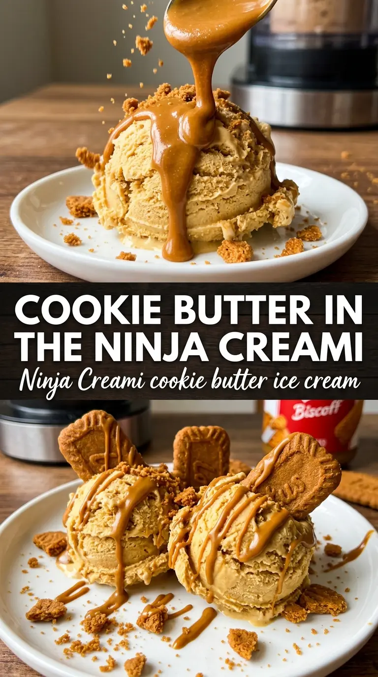Ninja Creami cookie butter ice cream creamy Biscoff spiced