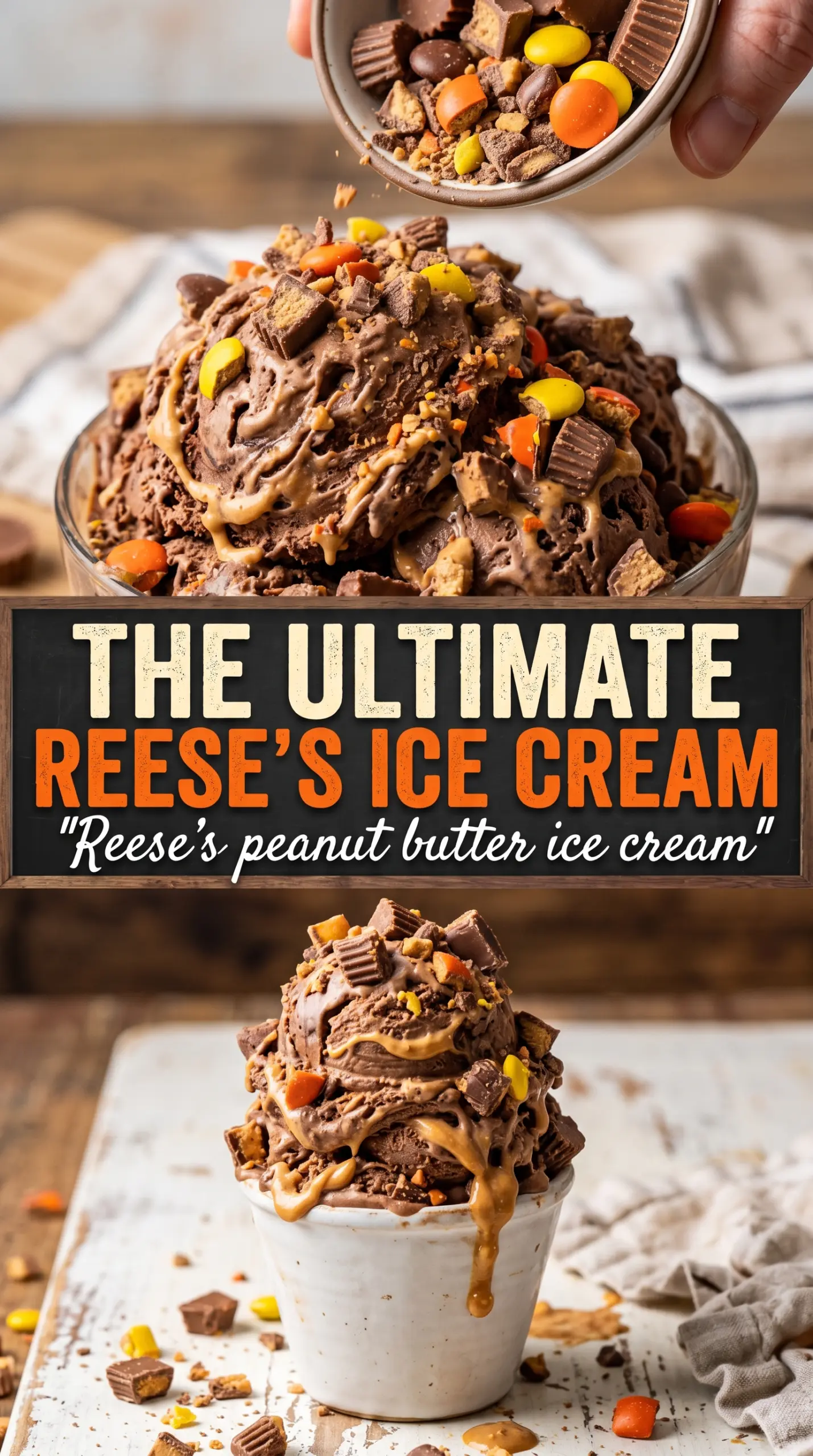 Reese's Peanut Butter Ice Cream creamy chocolatey peanut butter