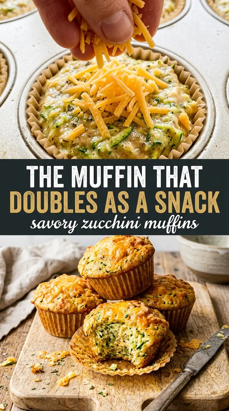 Savory zucchini muffins cheesy herb golden