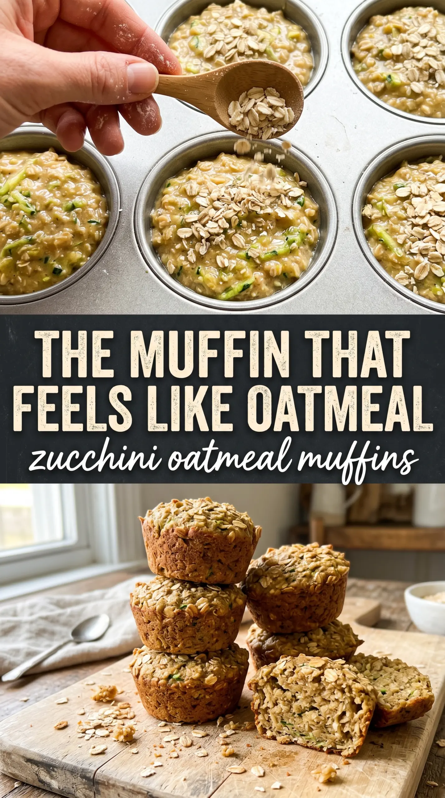 Zucchini oatmeal muffins hearty oat-flecked