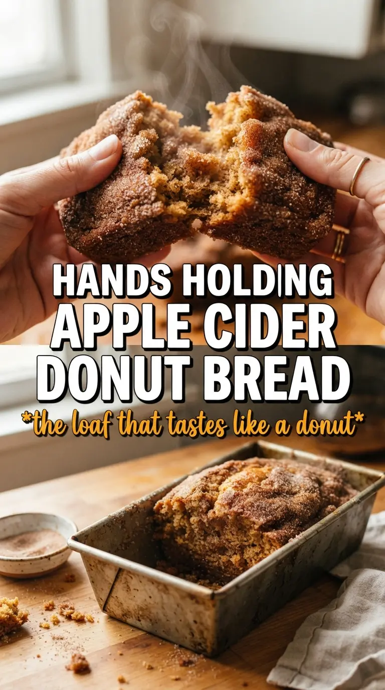 Apple Cider Donut Bread golden loaf cinnamon sugar