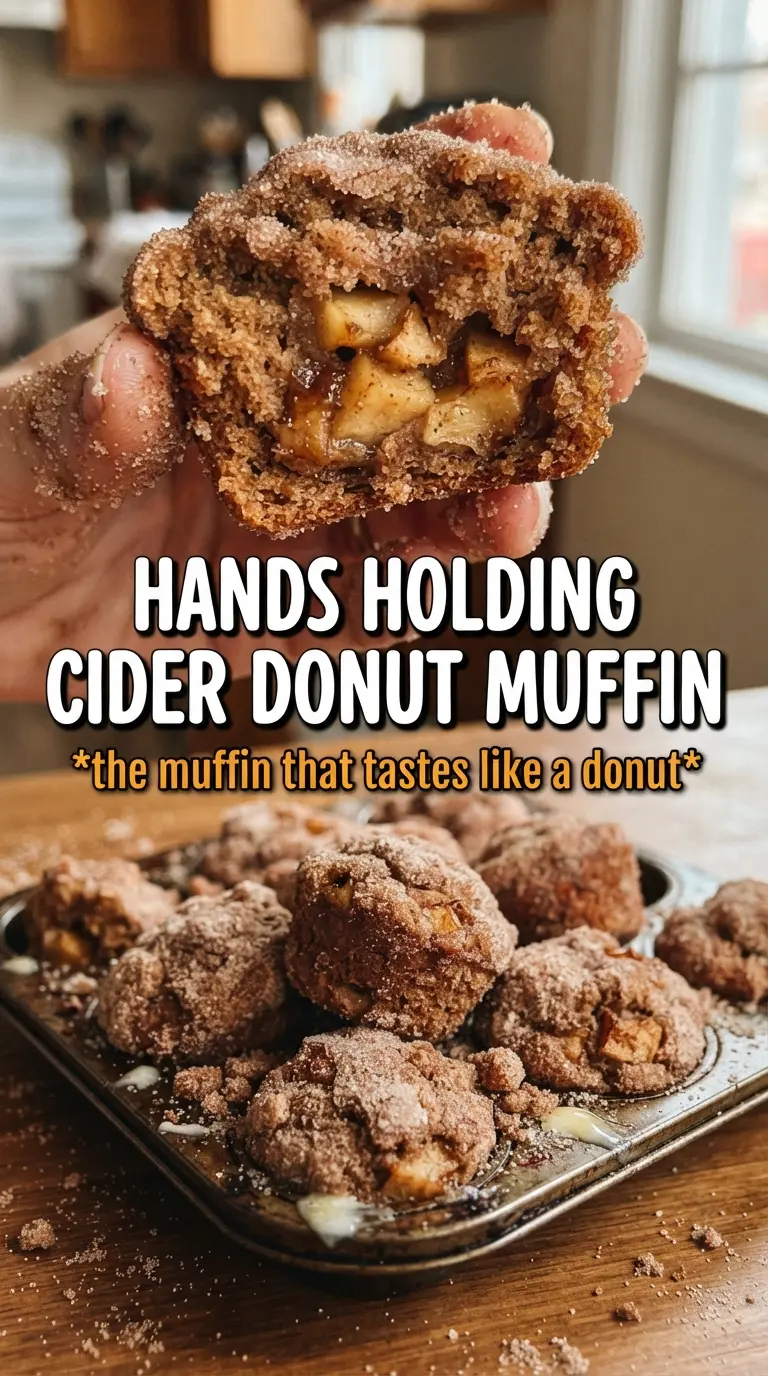Cinnamon Sugar Apple Cider Donut Muffins golden crunchy