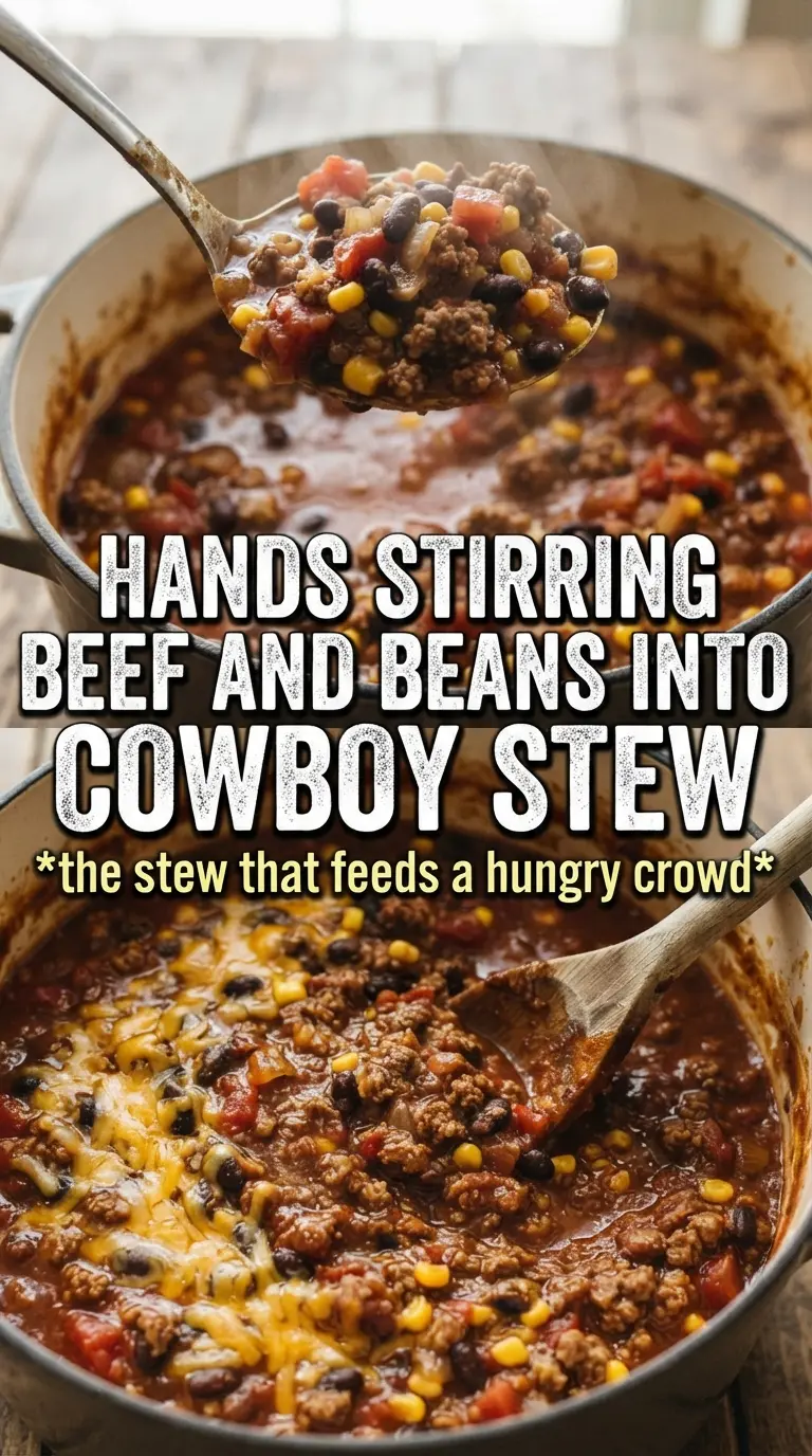 Cowboy stew hearty smoky bowl