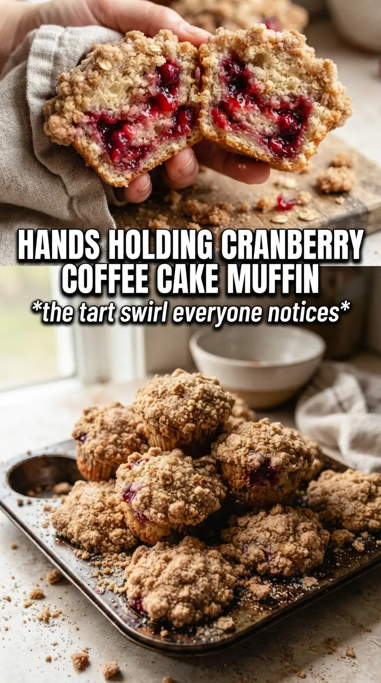 Cranberry Sauce Coffee Cake Muffins bright cranberry streusel