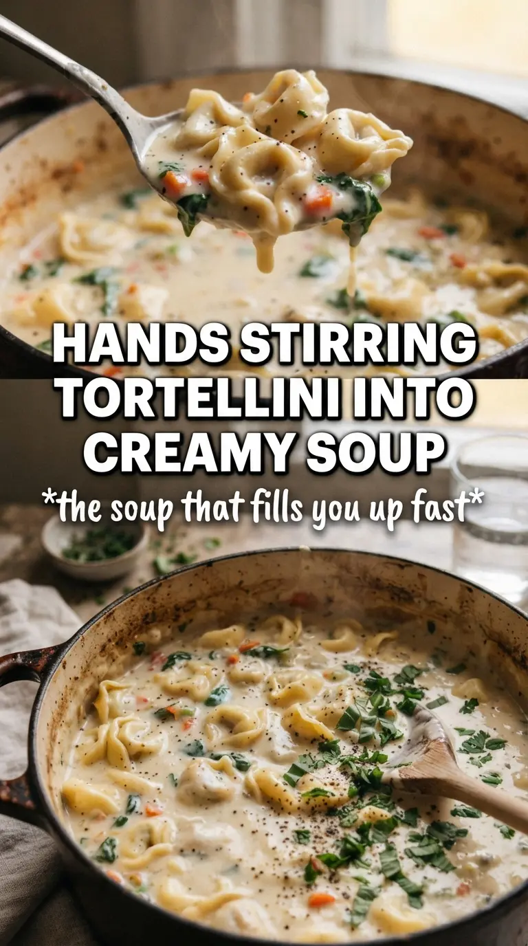 Creamy Tortellini Soup rich creamy broth tortellini sausage spinach
