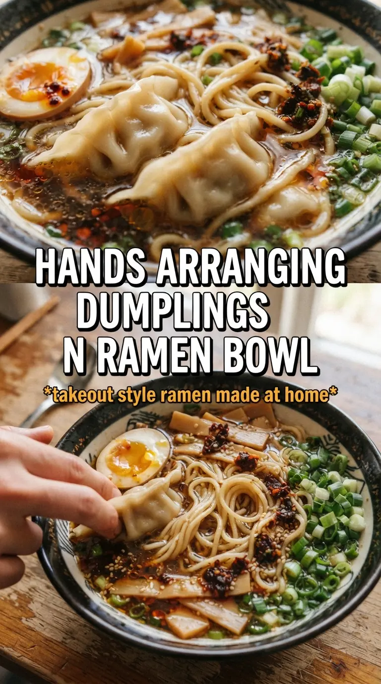 Dumpling Ramen Bowl rich savory noodles