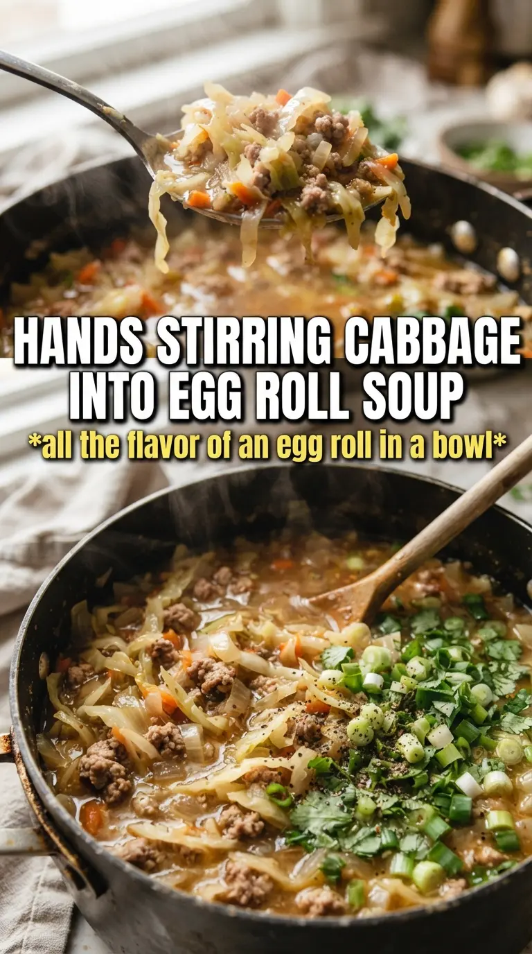 Egg Roll Soup savory ginger-soy bowl