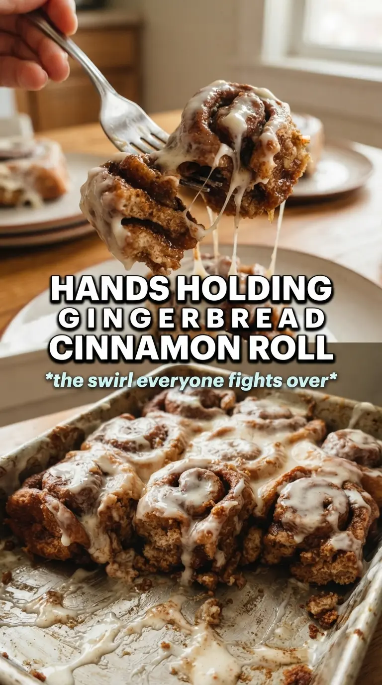 Gingerbread Cinnamon Rolls spiced glazed soft