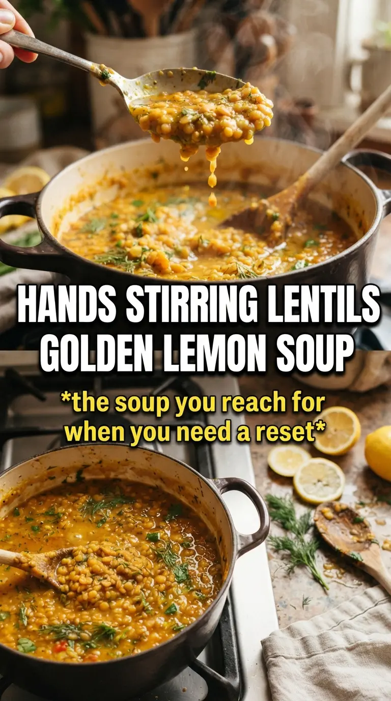 Healing Golden Lemon Lentil Soup vibrant silky