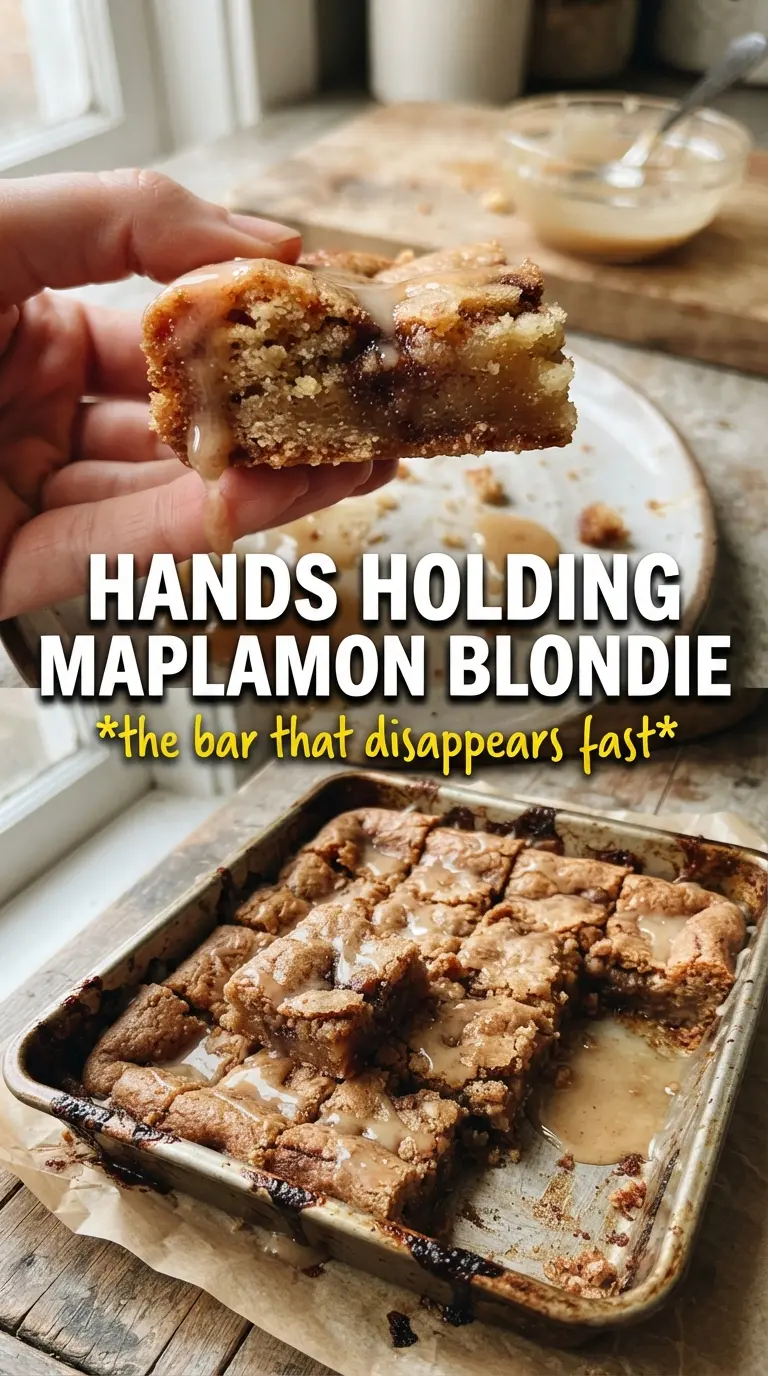 Maple Cinnamon Blondies chewy maple-glazed bars