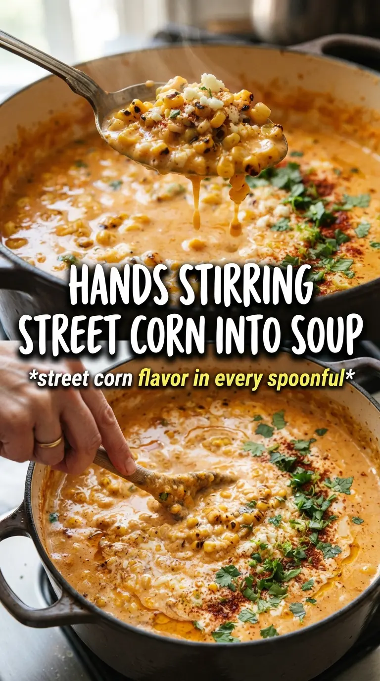 Mexican Street Corn Soup creamy charred corn