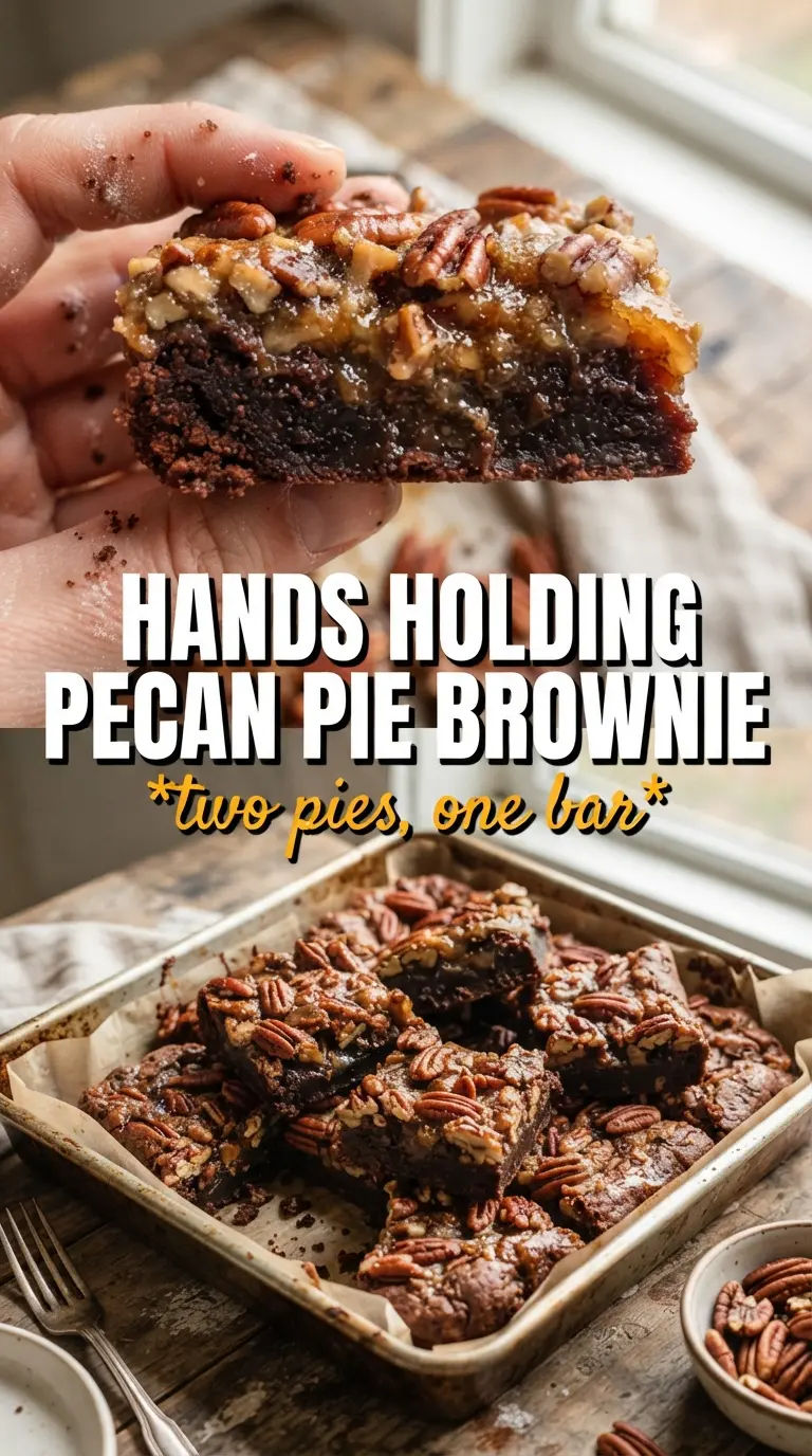 Pecan Pie Brownies fudgy sticky chocolate