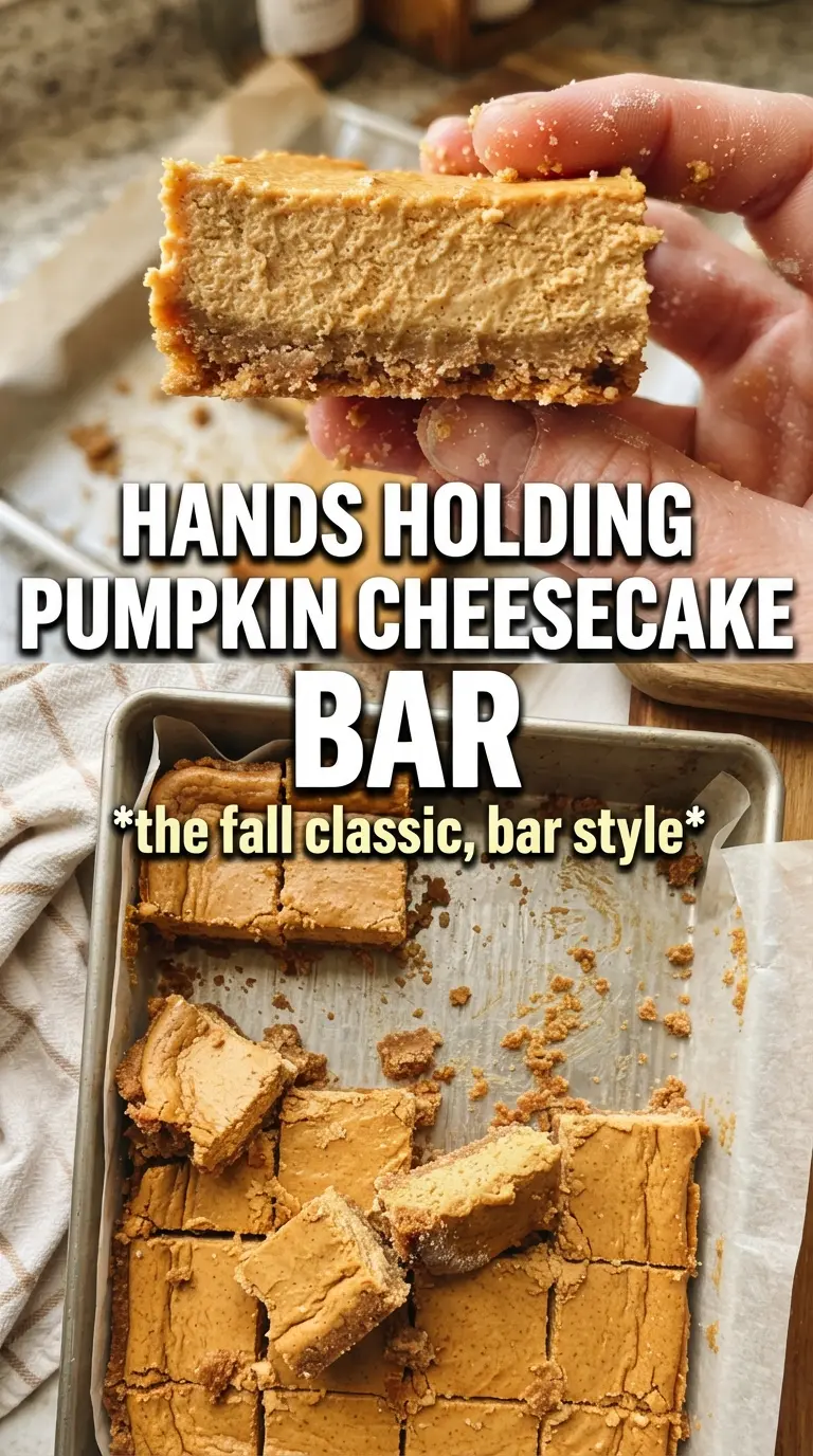 Pumpkin Spice Cheesecake Bars smooth creamy spiced