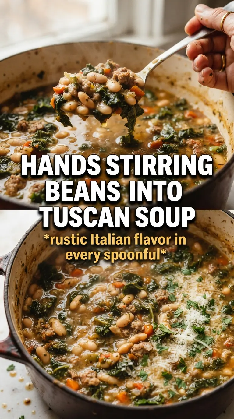 Tuscan White Bean Soup creamy rosemary kale